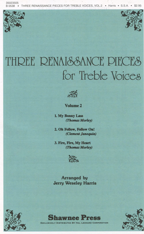 Renaissance Pieces for Treble Voices Vol 2 : SSA : Jerry Weseley Harris  : Sheet Music : 35023505 : 747510010852