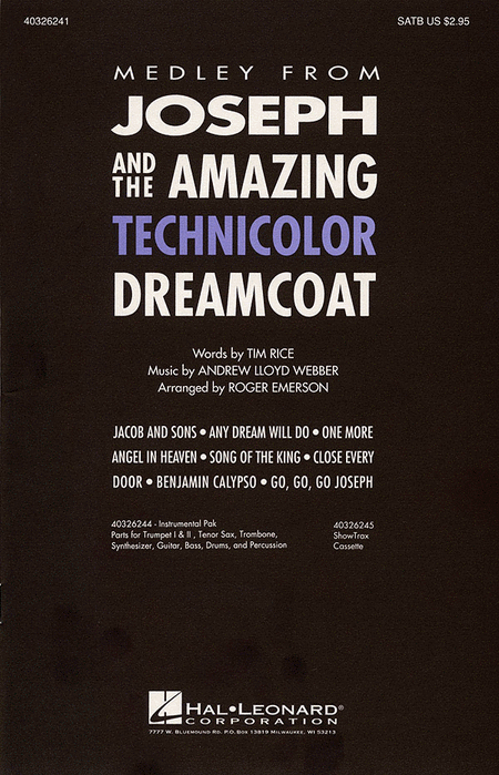 Joseph and the Amazing Technicolor Dreamcoat (Medley) : 2-Part : Roger Emerson : Andrew Lloyd Webber : Joseph and the Amazing Technicolor Dreamcoat : Sheet Music : 40326243 : 073999262438