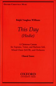 Ralph Vaughan Williams : Hodie (This Day) : SATB : Songbook : 9780193870017 : 9780193870017