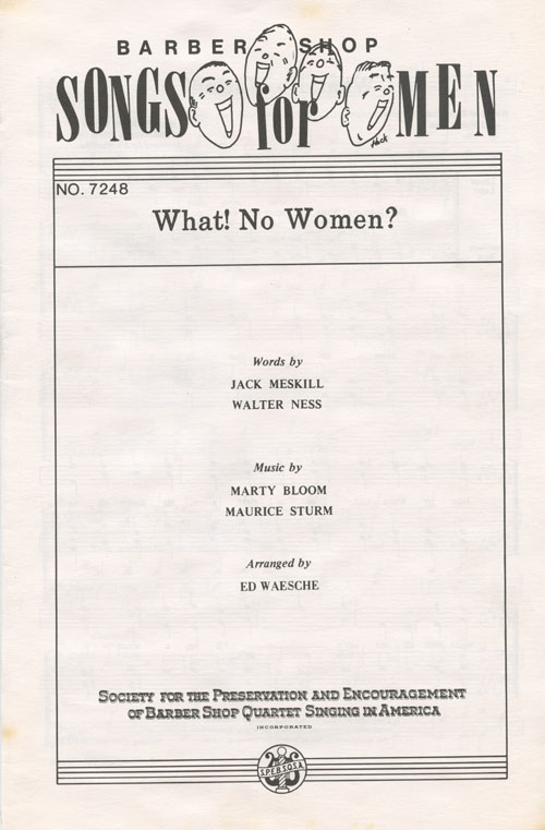 What! No Women? : TTBB : Ed Waesche : Sheet Music : 407887