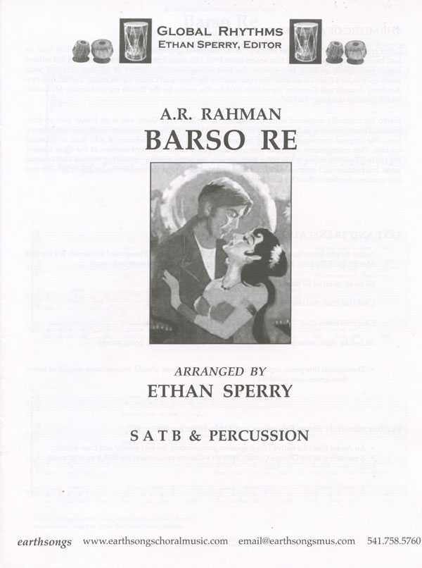 A.R. Rahman : Barso Re : SATB : Songbook : S-386
