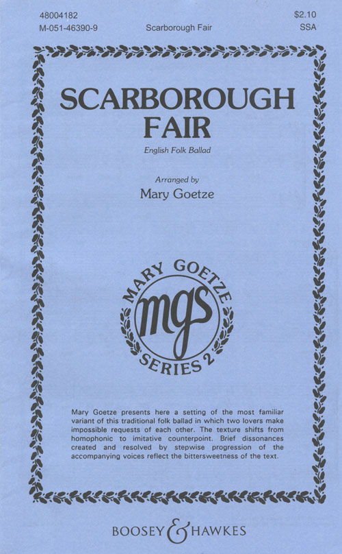 Scarborough Fair : SSA : Mary Goetze : Sheet Music : 48004182 : 073999318821