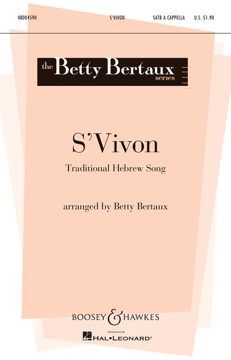 S'Vivon : SATB : Betty Bertaux : Sheet Music : 48004590 : 073999074246