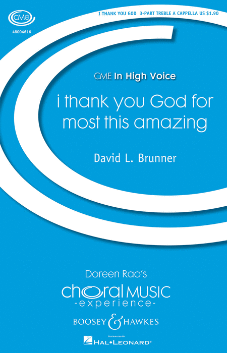 i thank You God for most this amazing : SSA : David L. Brunner : Sheet Music : 48004616 : 073999464894