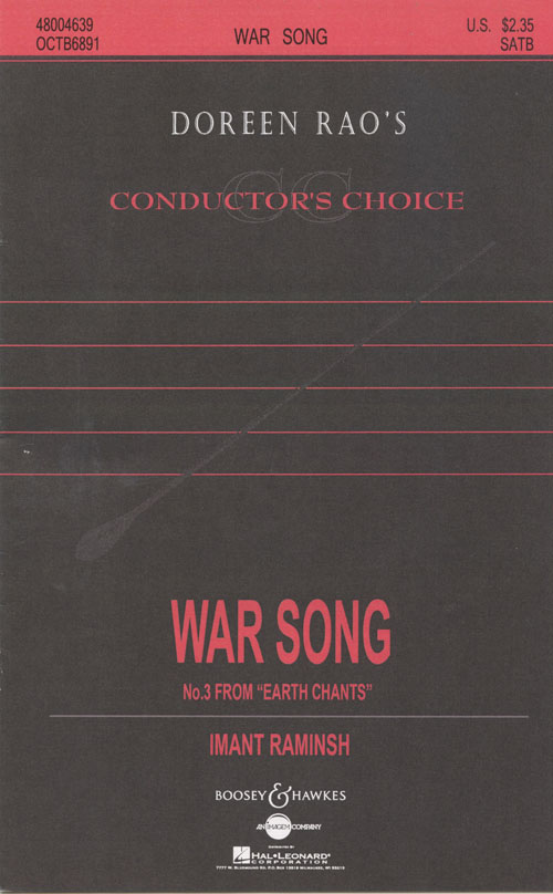 War Song : SATB divisi : Imant Raminsh : Sheet Music : 48004639 : 073999536829