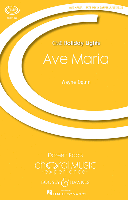 Ave Maria : SATB divisi : Wayne Oquin : Sheet Music : 48005072 : 073999466638