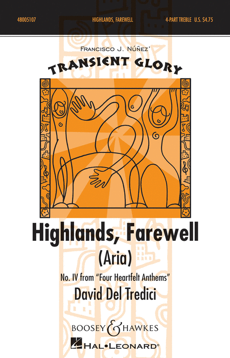 Highlands, Farewell (Aria) : SSAA : David Del Tredici : David Del Tredici : Sheet Music : 48005107 : 073999051070