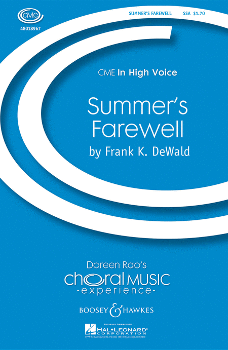 Summer's Farewell : SSA : Frank K. DeWald : Sheet Music : 48018967 : 073999290998