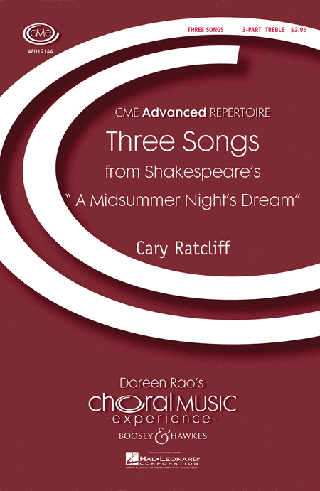 Three Songs from Shakespeare's A Midsummer Night's Dream : SSA : Cary Ratcliff : Sheet Music : 48019144 : 884088057800