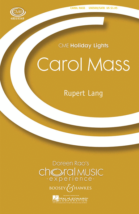 Carol Mass : SATB : Rupert Lang : Sheet Music : 48019349 : 884088115111