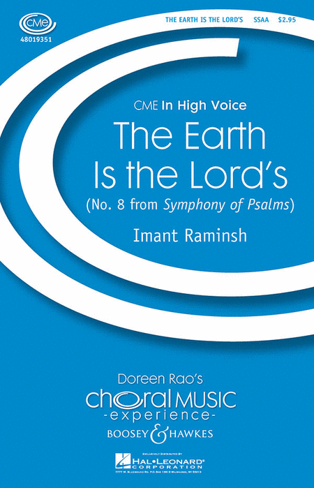 The Earth Is the Lord's : SSAA : Imant Raminsh : Sheet Music : 48019351 : 884088115302