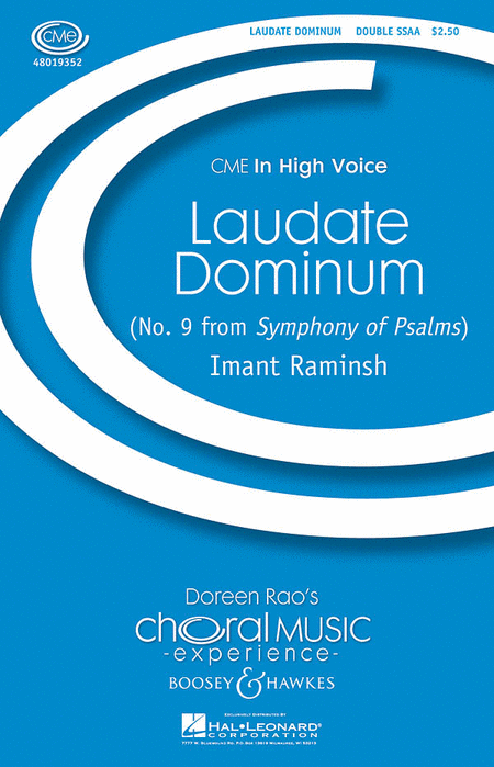 Laudate Dominum : SSAA : Imant Raminsh : Sheet Music : 48019352 : 884088115319