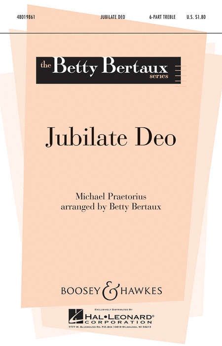 Jubilate Deo : SSSAAA : Betty Bertaux : Sheet Music : 48019861 : 884088273439