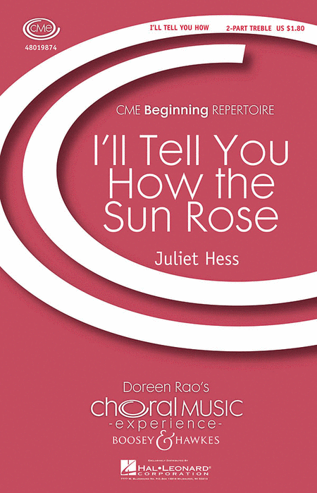 I'll Tell You How the Sun Rose : 2-Part : Juliet Hess : Sheet Music : 48019874 : 884088273767