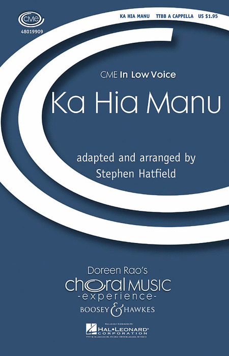 Ka Hia Manu : TTBB : Stephen Hatfield : Sheet Music : 48019909 : 884088281229