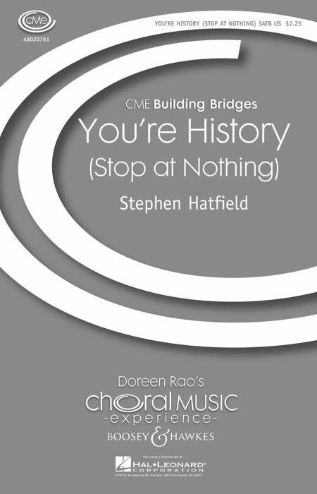 You're History : SSATB : Stephen Hatfield : Sheet Music : 48020761 : 884088455668