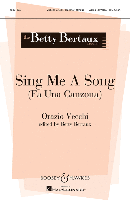 Sing Me a Song : SSAB : Betty Bertaux : Sheet Music : 48021026 : 884088561321