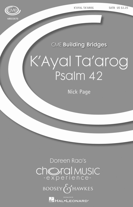 K'ayal Ta'arog (Psalm 42) : SATB : Nick Page : Sheet Music : 48022670 : 884088871154