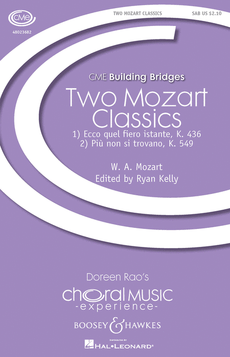 Two Mozart Classics : SAB : Ryan Kelly : Sheet Music : 48023682 : 888680093563