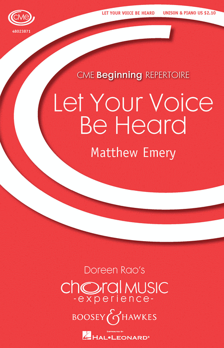 Let Your Voice Be Heard : Unison : Matthew Emery : Matthew Emery : Sheet Music : 48023871 : 888680637668
