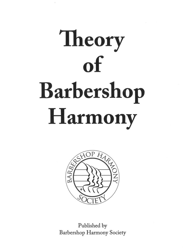 Barbershop Harmony Society : Theory of Barbershop Harmony : Book : 4037