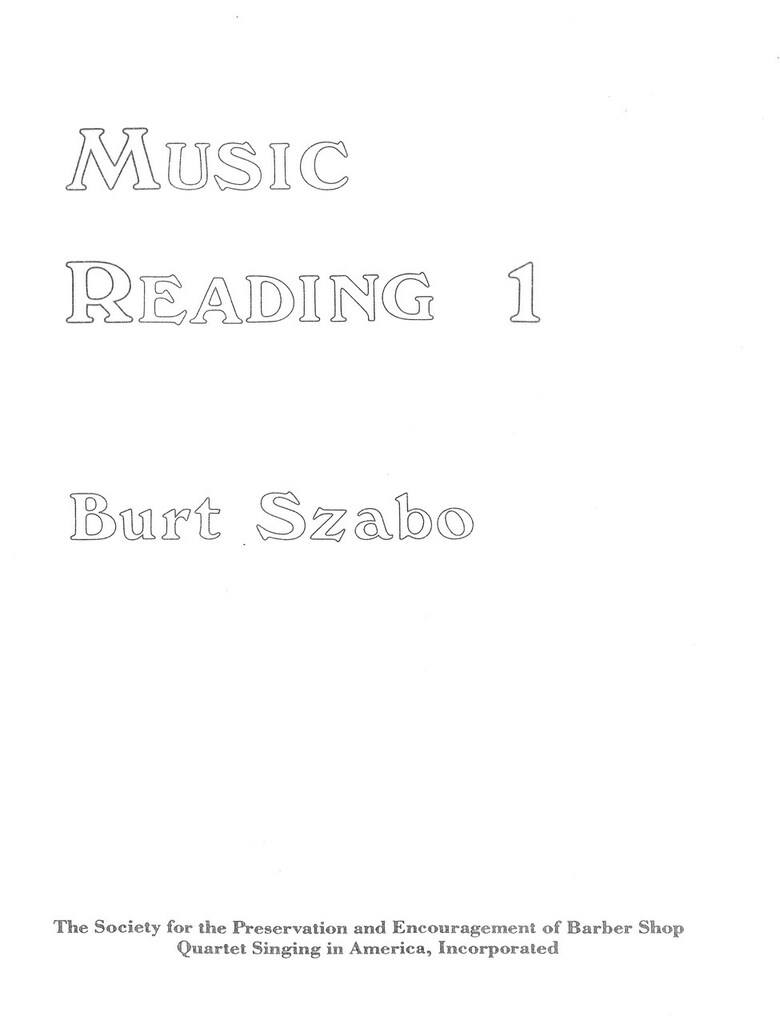 Burt Szabo : Music Reading 1 : Songbook : 4041