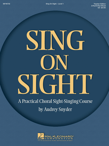 Audrey Snyder : Sing on Sight - A Practical Choral Sight-Singing Course CD Accompaniment : 3 Parts : Accompaniment CD : 884088111595 : 1423420519 : 08745735