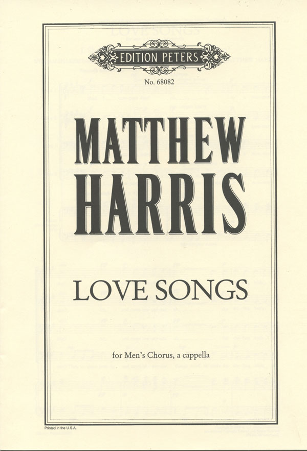 Matthew Harris : Love Songs : TTBB : Songbook : P68082