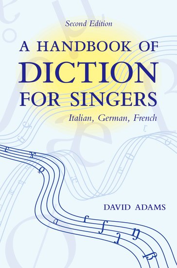 David Adams : A Handbook of Diction for Singers : Solo : Book : 9780195325591