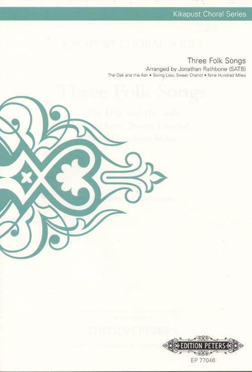 Jonathan Rathbone : Three Folk Songs : SSAATTBB : Sheet Music Collection : 98-EP77046