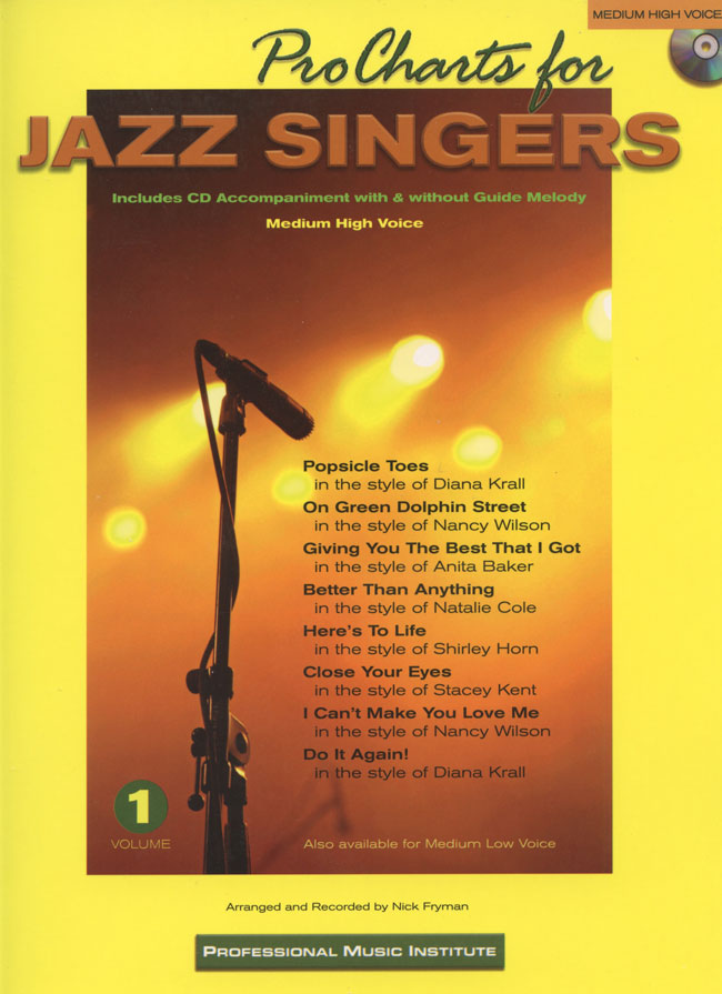 Professional Music Institute : Pro Charts for Jazz Singers - Medium High : Solo : Songbook & CD : 44016