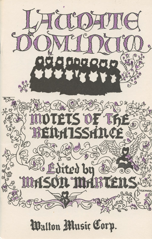 Mason Martens (editor) : Laudate Dominum - Motets of the Renaissance : SATB : Songbook : 073999166750 : WM134