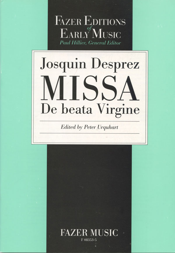 Josquin Desprez : Missa De beata : SATB : Songbook : 073999652765 : 48000761