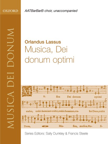 Orlando Lassus : Musica, Dei donum optimi : AATBBB : Sheet Music : 9780193868168 : 9780193868168
