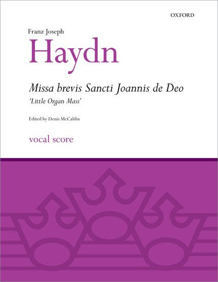 Franz Joseph Haydn : Missa brevis Sancti Joannis de Deo ('Little Organ Mass') : SATB : Songbook : Franz Joseph Haydn : 9780193367845 : 9780193367845