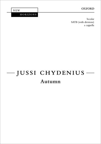 Autumn : SATB divisi : Jussi Chydenius : Rajaton : Songbook : 9780193368859 : 9780193368859