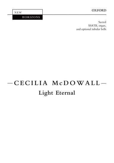 Light Eternal : SSATB : Cecilia McDowall : Cecilia McDowall : Sheet Music : 9780193394698