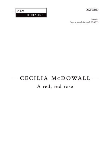A red, red rose : SSATB : Cecilia McDowall : Cecilia McDowall : Sheet Music : 9780193400917