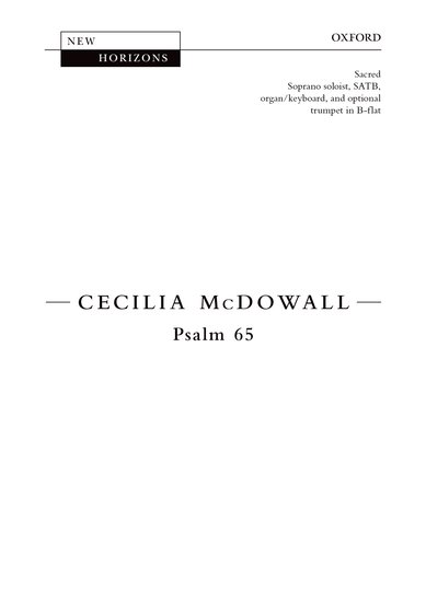 Psalm 65 : SATB : Cecilia McDowall : Sheet Music : 9780193400948