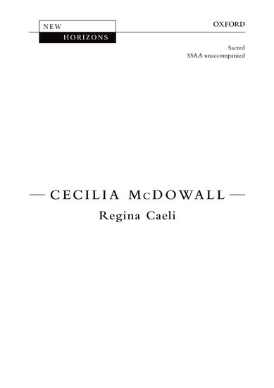 Regina Caeli : SSAA : Cecilia McDowall : Sheet Music : 9780193400955