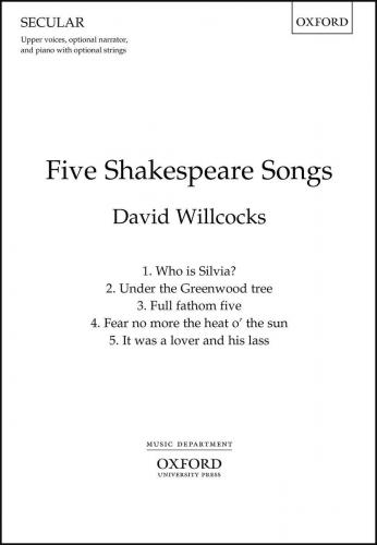 David Willcocks : Five Shakespeare Songs : Upper Voices - 3 par : Songbook : 9780193411920
