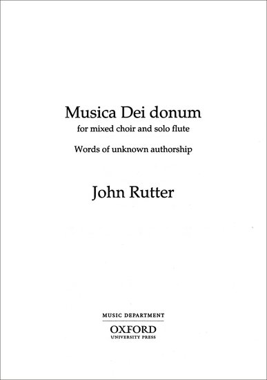 Musica Dei donum : SATB : John Rutter : John Rutter : 1 CD : 9780193432390 : 9780193432390