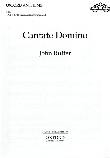 Cantate Domino : SATB : John Rutter : Sheet Music : 9780193533615 : 9780193533615