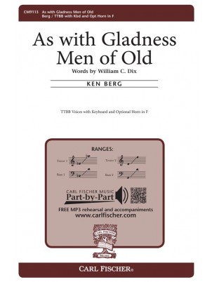 As With Gladness Men Of Old : TTB : Ken Berg : Ken Berg : Songbook : CM9113