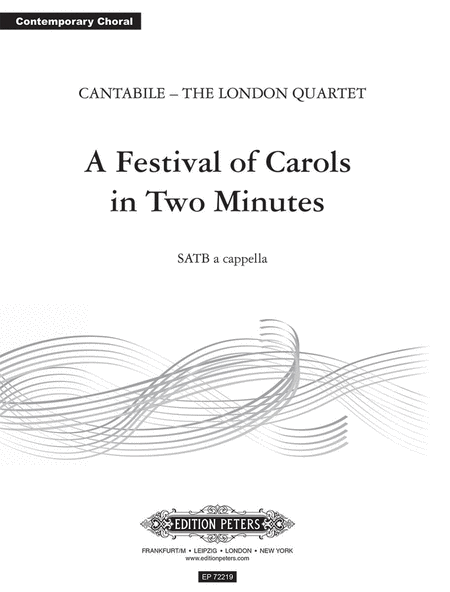 Cantabile - The London Quartet : A Festival of Carols in Two Minutes : Songbook :  : 98-EP72219