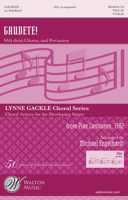 Gaudete! : SSA : Michael Engelhardt : Sheet Music : WLG136 : 884088558468