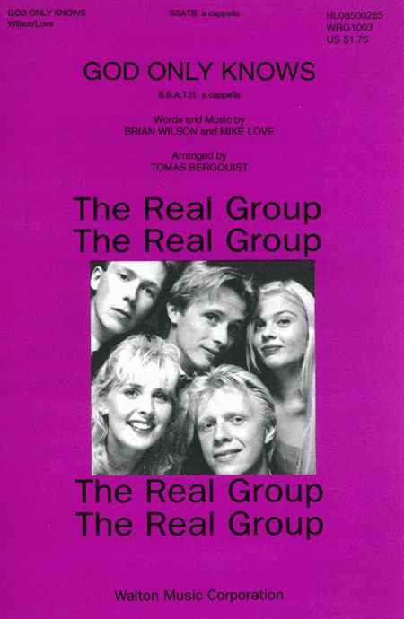 God Only Knows : SSATB : Tomas Bergquist : Brian Wilson : The Real Group : Sheet Music : WRG1003 : 073999590814