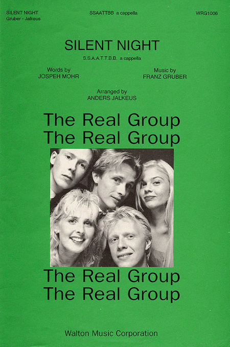 Silent Night : SSAATTBB : Anders Jalkeus : Franz Xaver Gruber : The Real Group : Sheet Music : WRG1006 : 073999647419