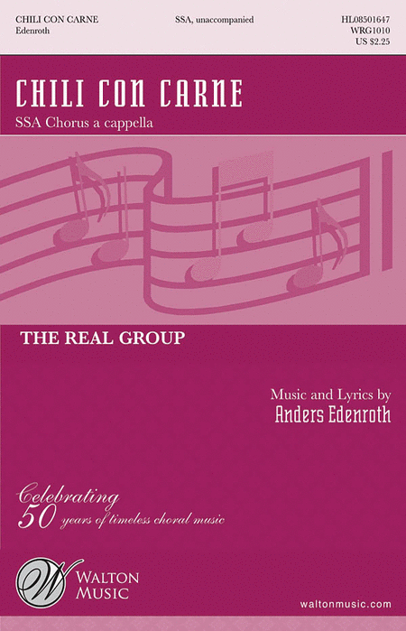 Chile Con Carne : SSA : Anders Edenroth : The Real Group : Sheet Music : WRG1010 : 884088144692