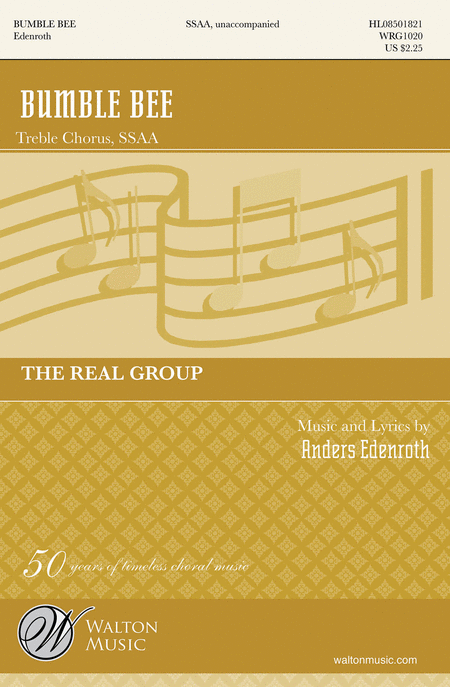 Bumble Bee : SSAA : Anders Edenroth : Memphis Minnie : The Real Group : Sheet Music : WRG1020 : 884088647834